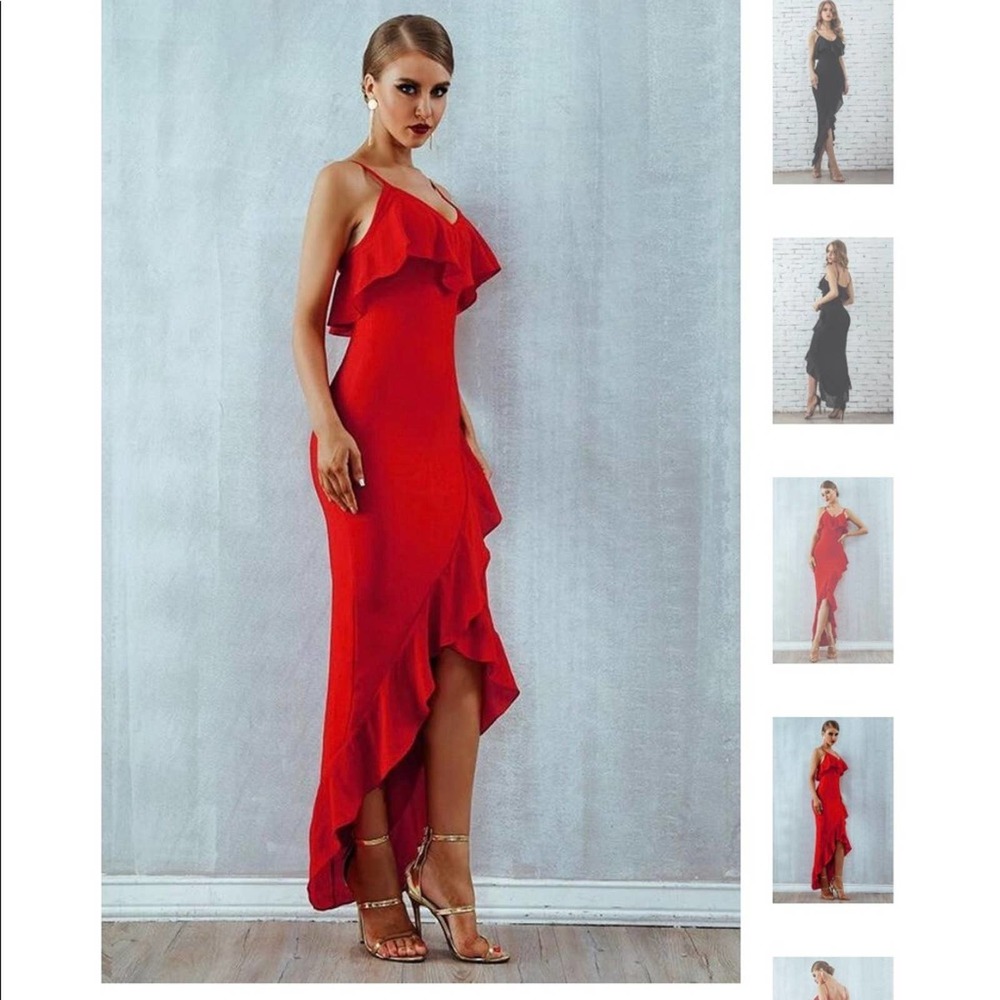 NWOT Body-con Ruffled Dress